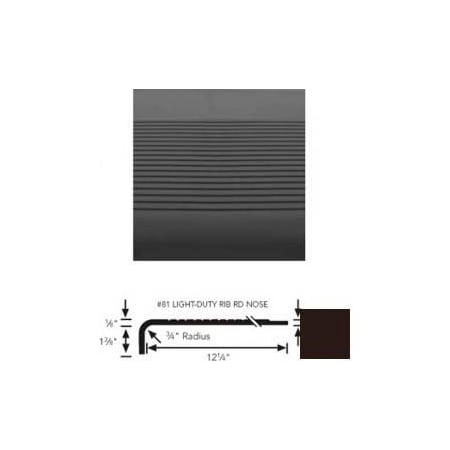 Roppe Stair Tread Round Nose 36inL - Brown 36812P110